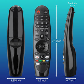 Close-up of ENJOYLink remote buttons including directional pad and OK wheel.