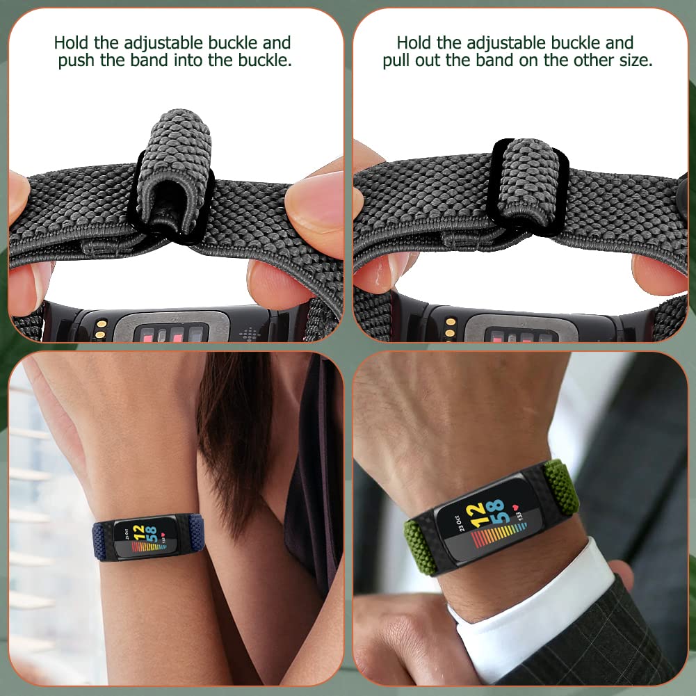 enkic easy-install fitbit Charge 6/5 band, no tools required for quick swaps