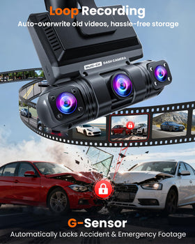 ENLIK dash cam G-Sensor auto-detects impacts