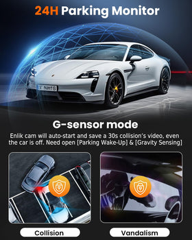 ENLIK dash cam parking mode for parked car protection