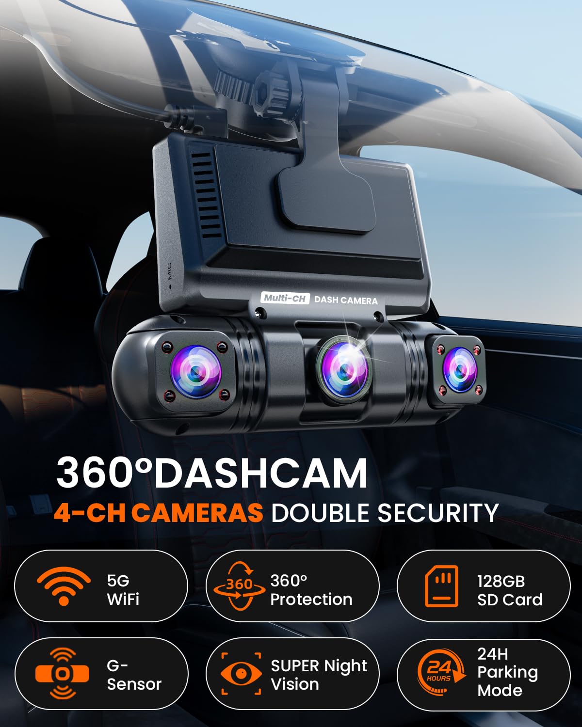 ENLIK dash cam rear view capturing tail-end events