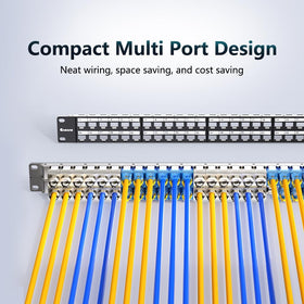 Enmane compact 1U design maximizes cabinet space and patch panel density.