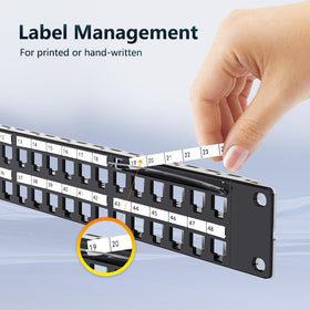 Enmane front ports with clear numbering for quick identification during maintenance.