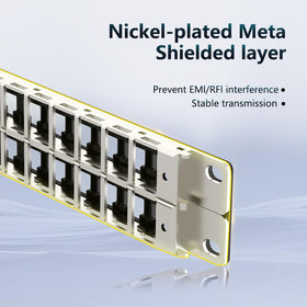 Enmane keystone-compatible patch panel suitable for HDMI, USB, RJ45, and more.