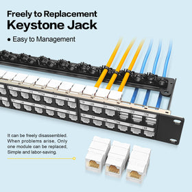 Enmane patch panel ports labeled for quick port identification