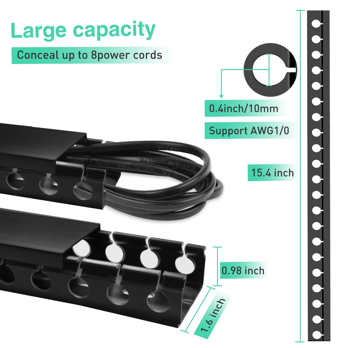 ENONCI Adhesive tape and wire holders included for easy setup.