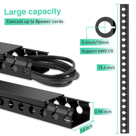ENONCI installed under desk keeping power and ethernet cables organized and out of sight
