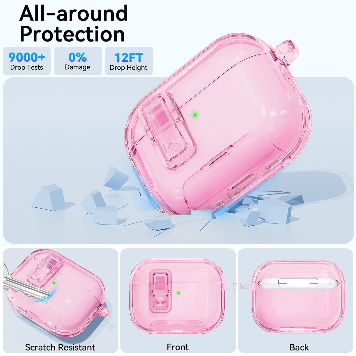 Ensfomte case with anti-lost keychain keeps your case within reach