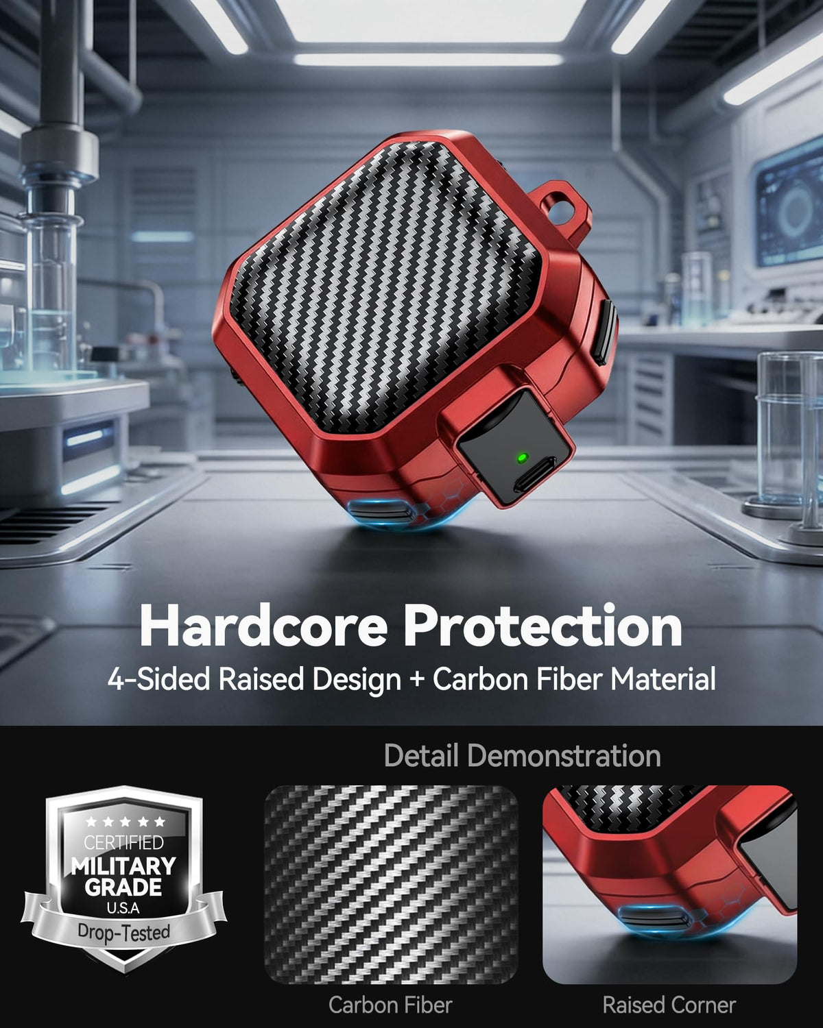 EnsFomte Buds 4 Pro Case anti-lost design for secure outdoor carry.