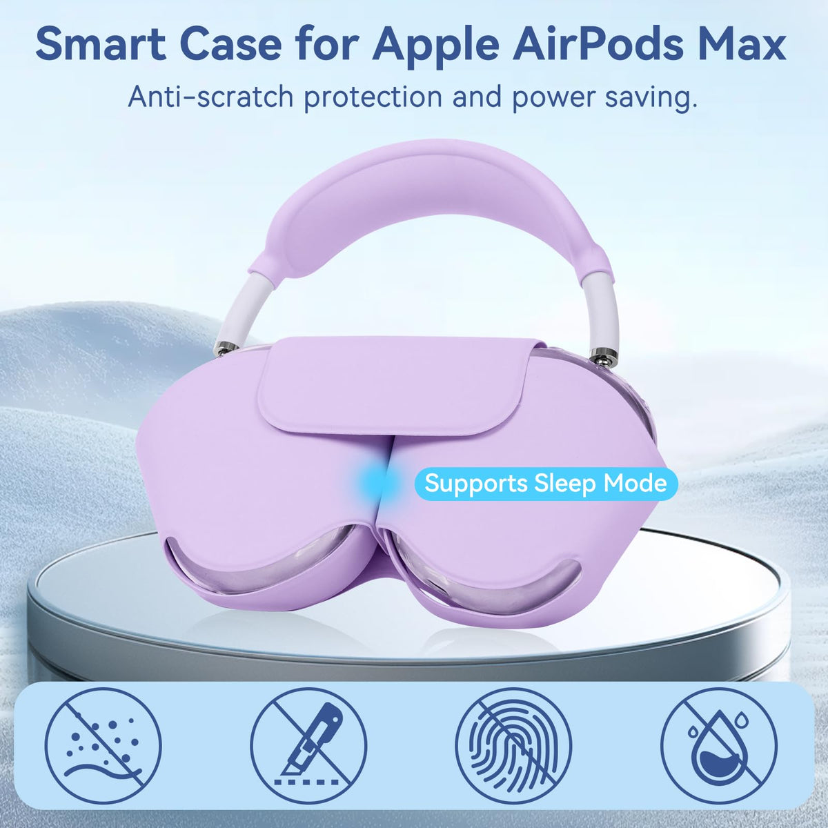 Ensfomte clear TPU ear cups close-up showing scratch protection