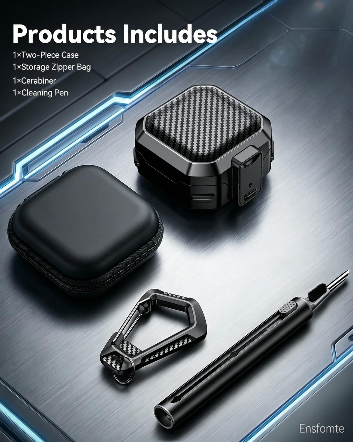 EnsFomte keychain attachment demonstrates portable carry and quick access.