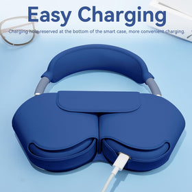 Ensfomte lifestyle travel scene with case and headphones, stylish on-the-go safeguard