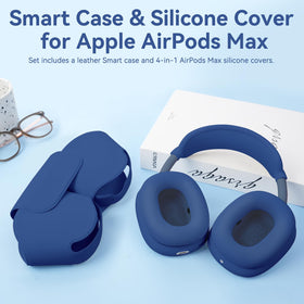 Ensfomte smart case open with AirPods Max inside, preserves sleep mode