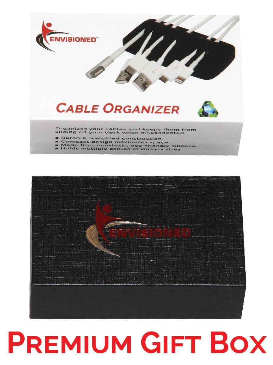 ENVISIONED seven-slot holder secures small and large cables in one place.