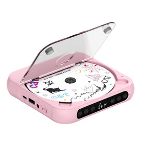 ENVYCLOUD pink front view showing compact design and dual speakers for portable listening