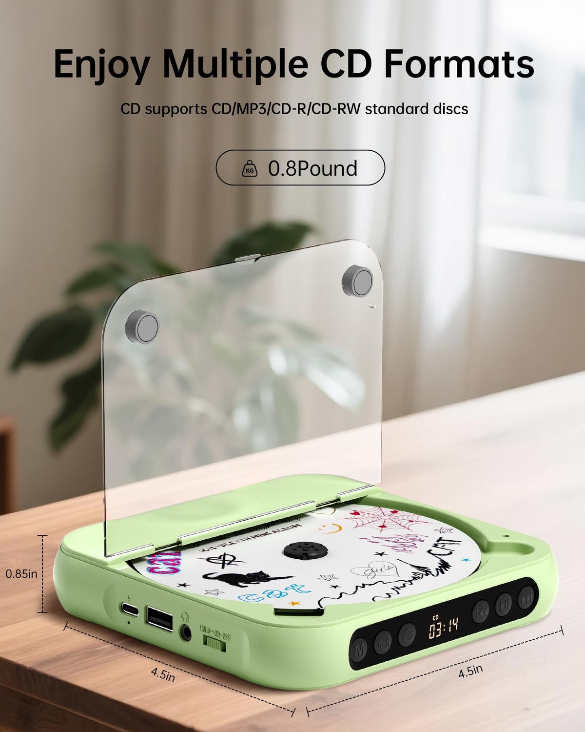 ENVYCLOUD open top with CD tray visible for quick disc loading benefit