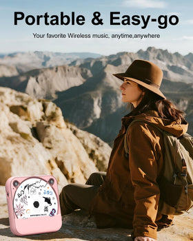 ENVYCLOUD playing CD in a living room demonstrating portable music enjoyment