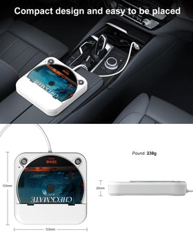 ENVYCLOUD in-car usage with car USB port, seamless playback for road trips.