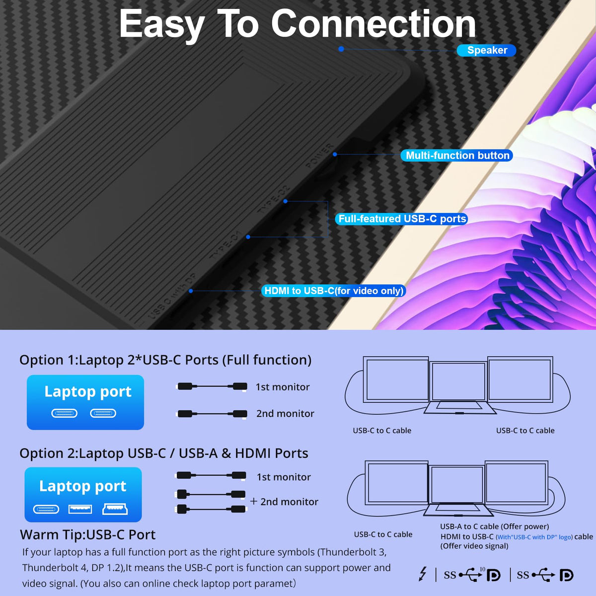 Enzion 1080p FHD IPS panel delivers vivid colors and clear detail.