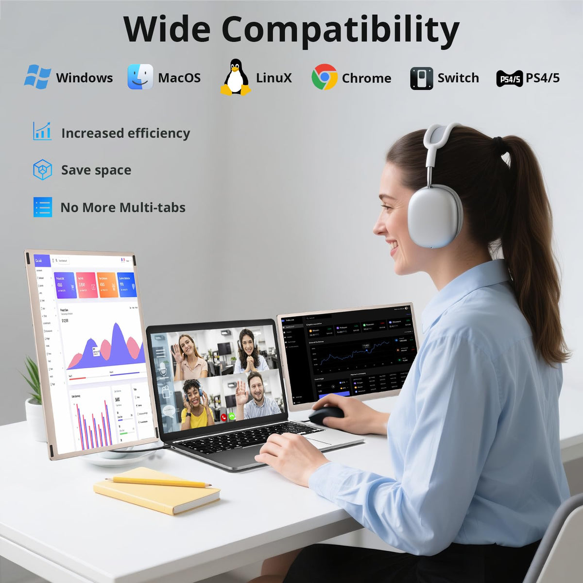 Enzion included cables simplify setup for instant use.