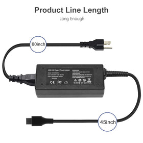 Eokoowo 45W charger packaging image highlighting included power cord and compact design