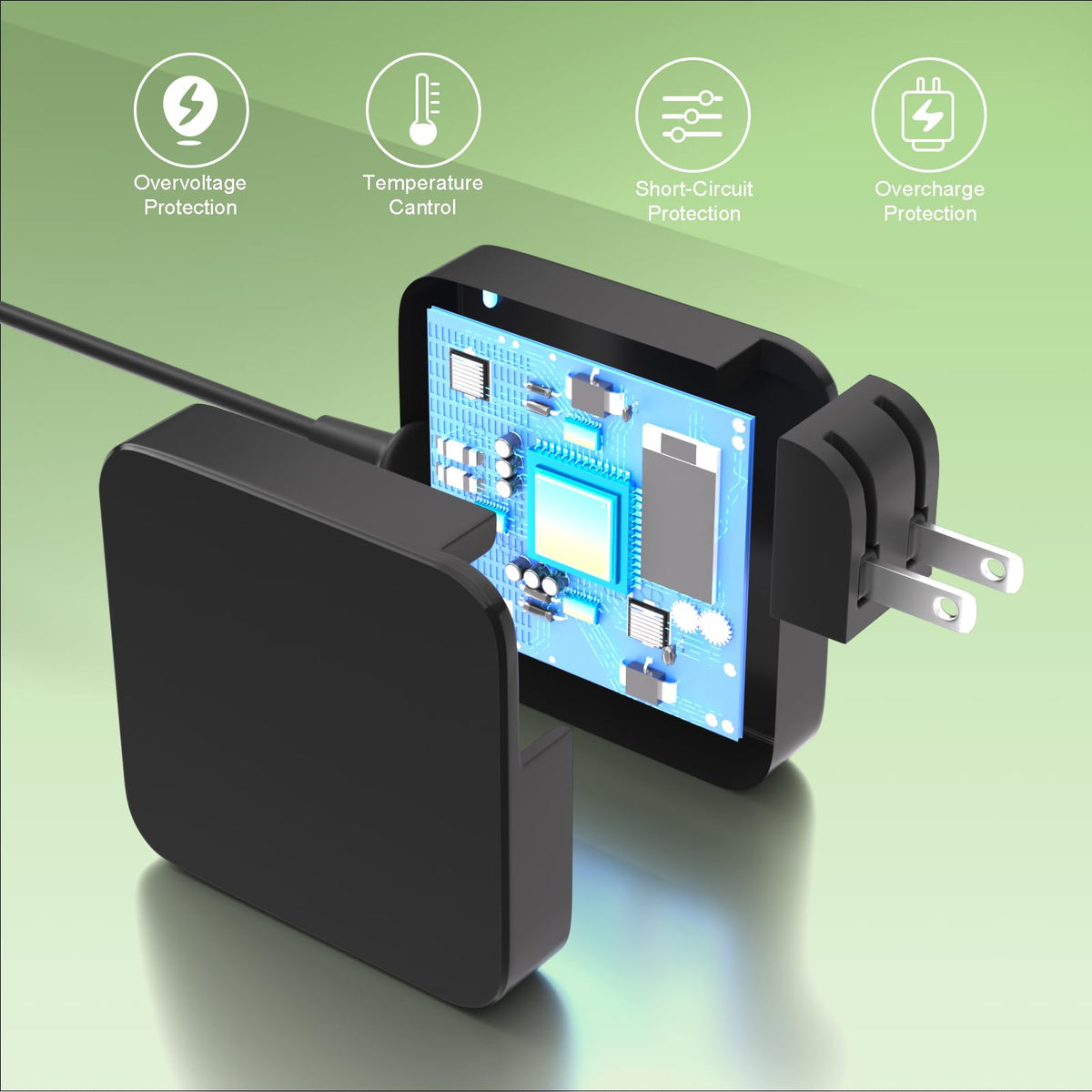 Package includes AC adapter and power cord for easy setup.