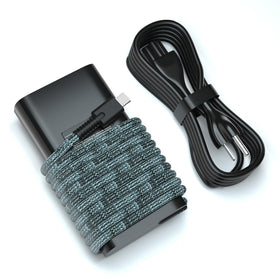 Eokoowo 65W USB-C charger front view, compact and reliable power for HP laptops.