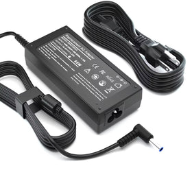 Eokoowo HP charger with blue-tip connector for reliable HP laptop charging