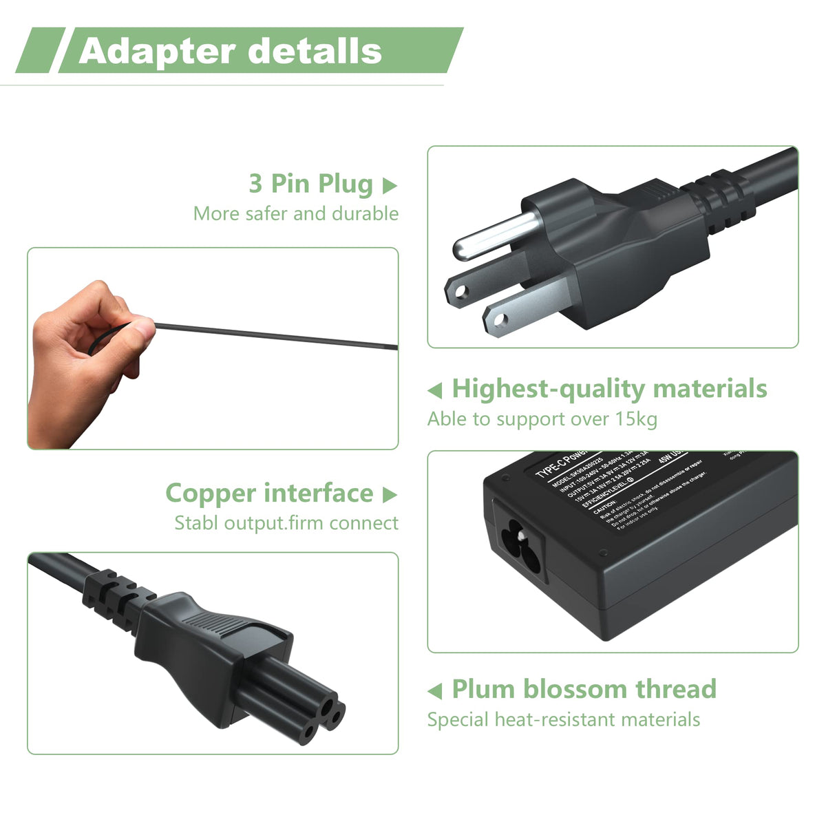Eokoowo includes AC adapter and power cord for ready setup