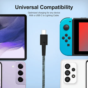 Eokoowo nylon-wrapped cable emphasizes durability for daily use.