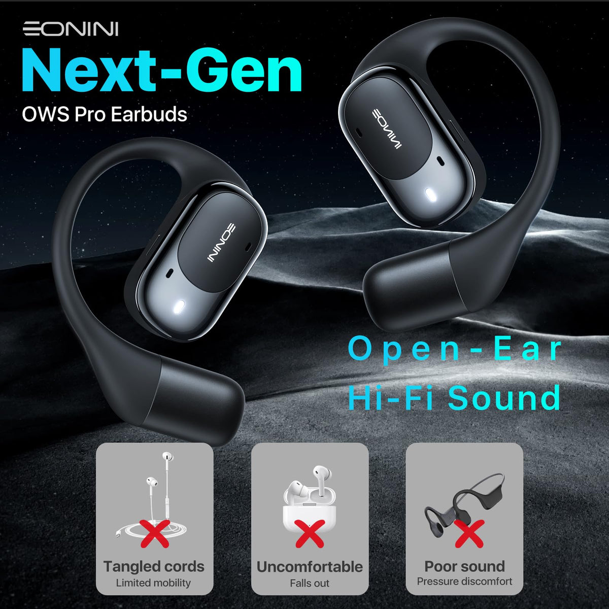 Eonini open-ear crystal-clear sound for immersive listening anywhere