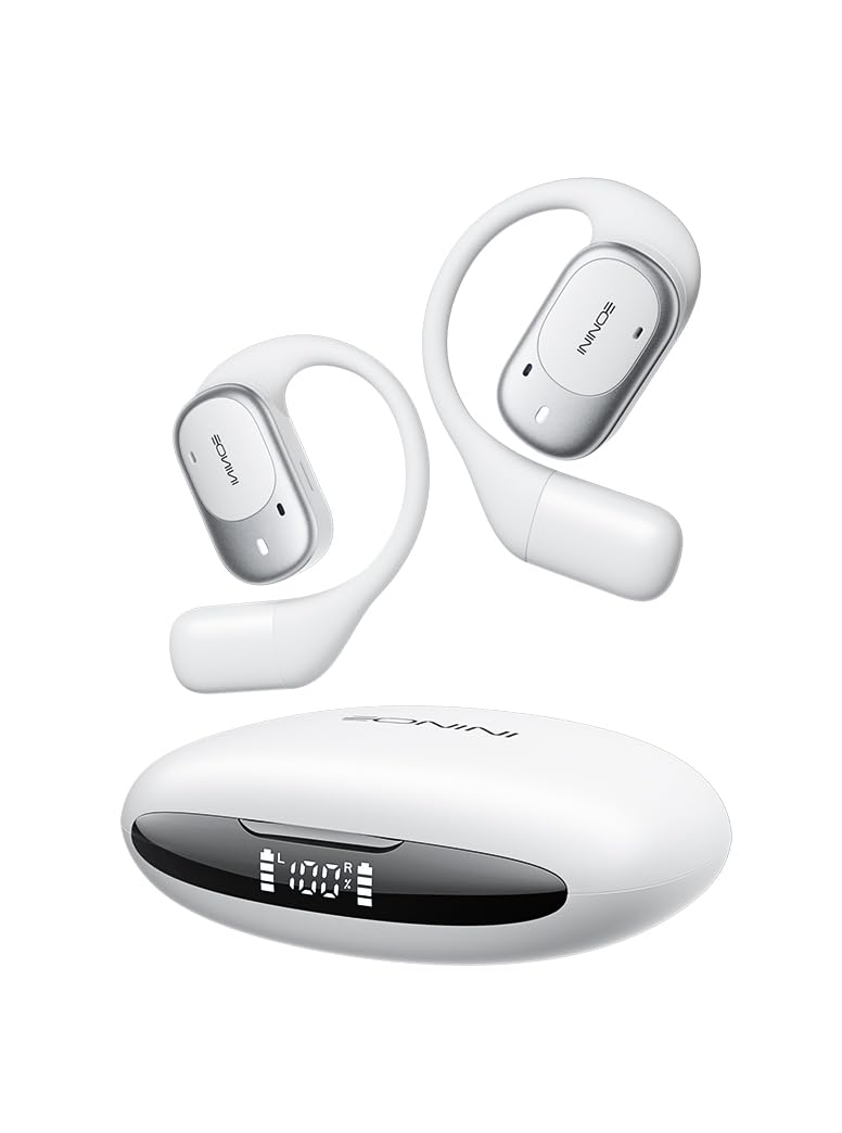 Eonini open-ear earbuds with LED case display for quick status checks