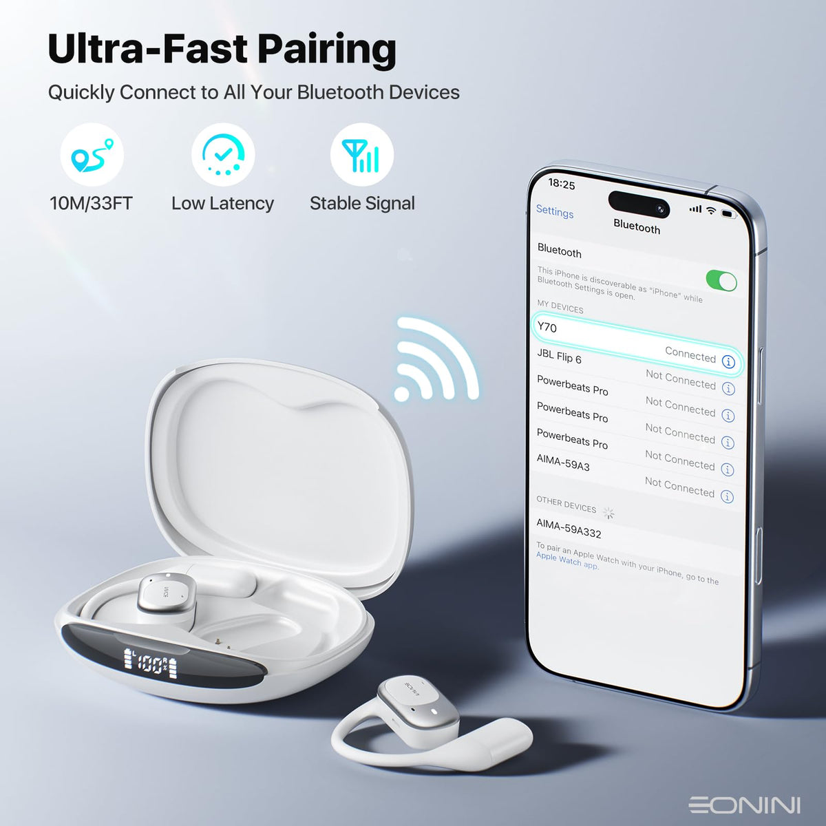 Eonini open-ear earbuds ideal for running and gym workouts