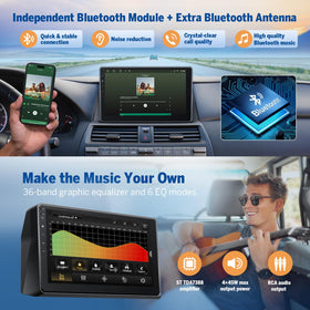 Eonon dual-band Wi-Fi and Bluetooth 5.4 keep connections reliable.