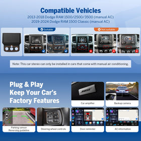 EONON DGRMX7A steering wheel control compatibility for Dodge RAM