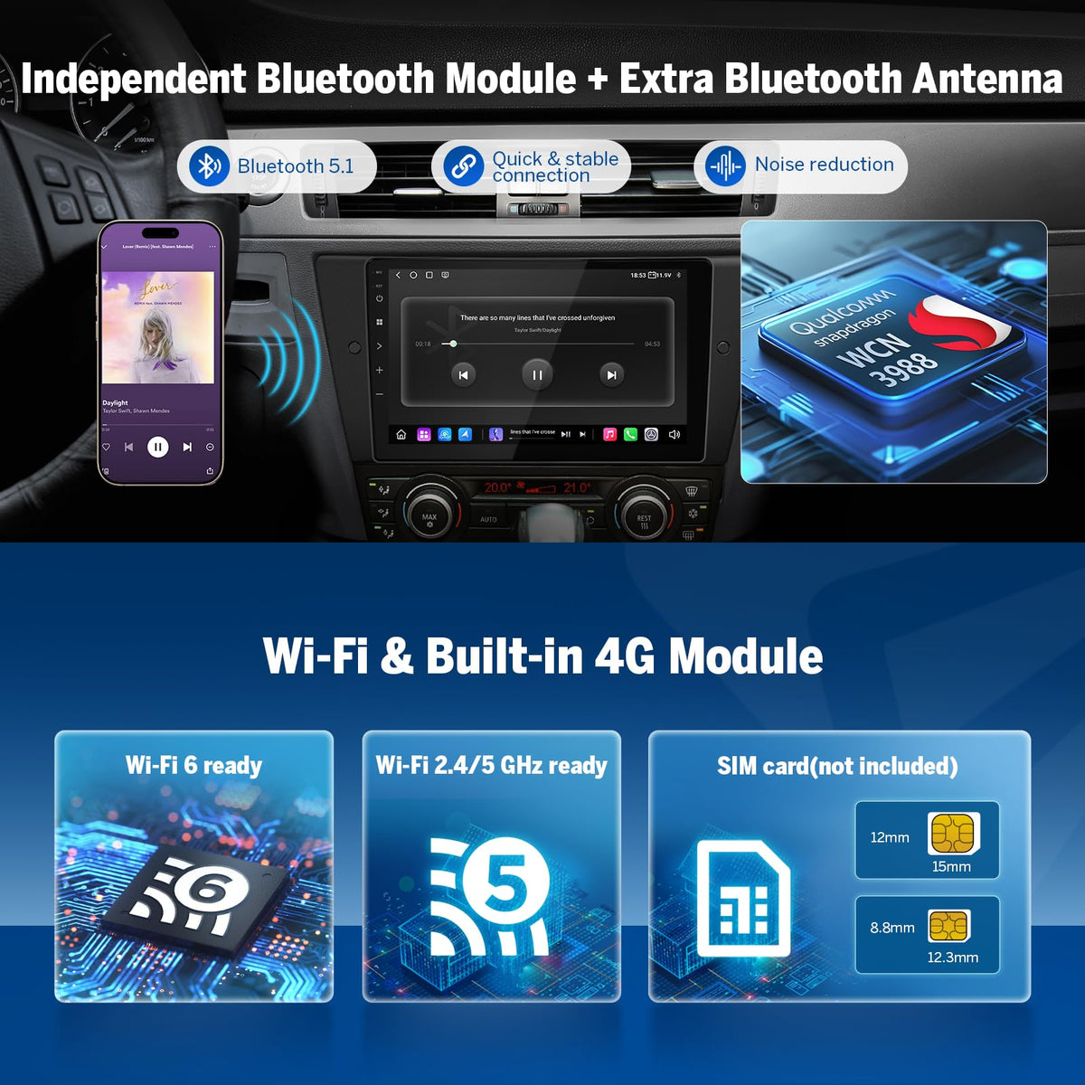Eonon E90X7S OTA updates keep software current and secure