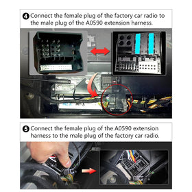 EONON product label and printed specs on cable for quick identification during fitting