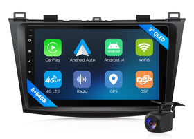 EONON M3BLX7S 9-inch QLED display for Mazda 3, vivid colors and quick touch response