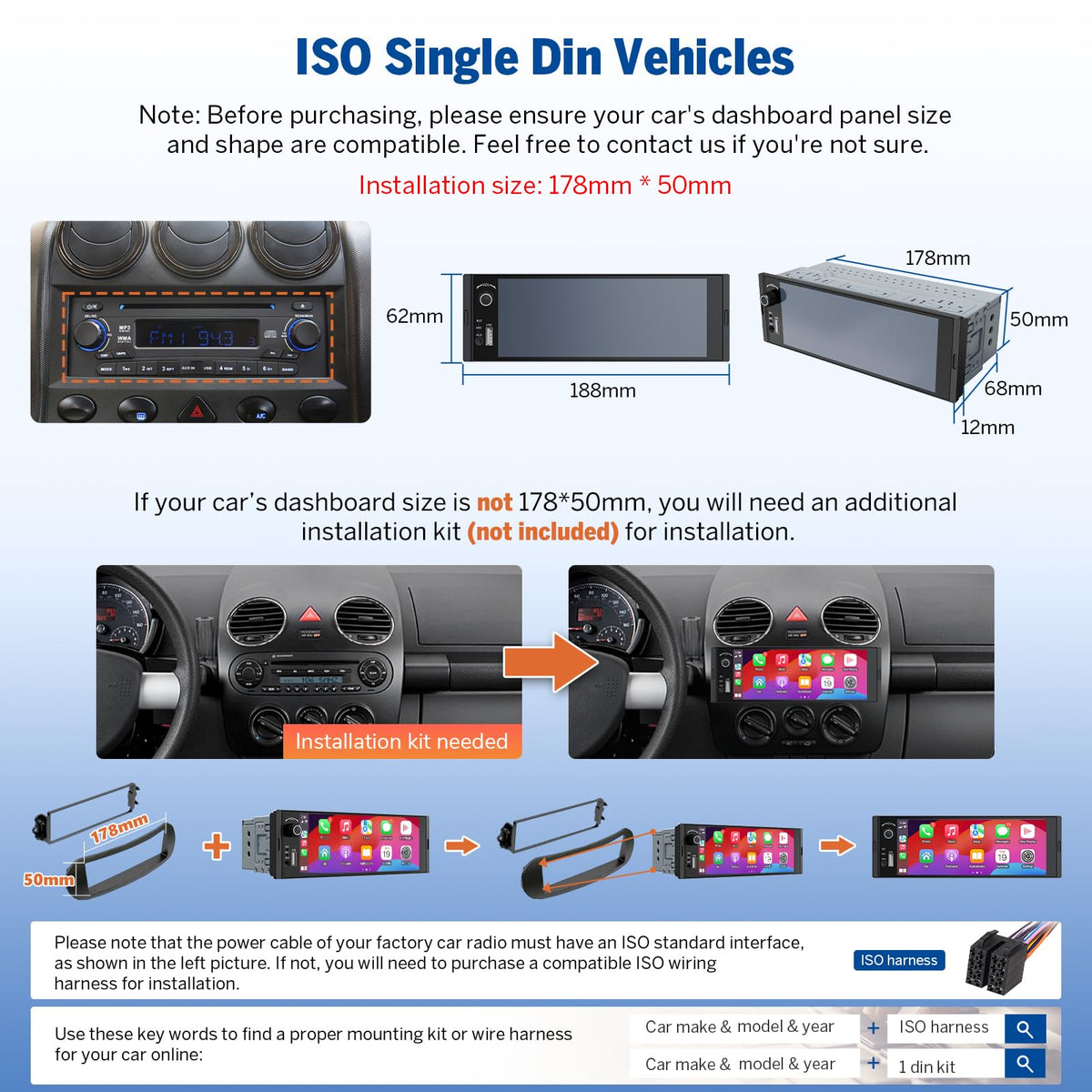 EONON physical knob and buttons for safer tactile control while driving