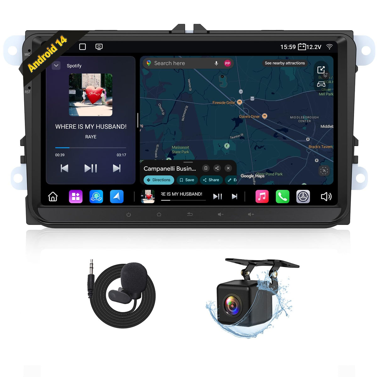Eonon VWX7A 9-inch display enhances navigation visibility on the road