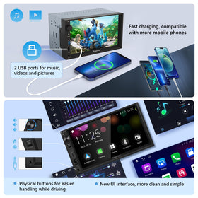EONON X3 physical volume knob and buttons simplify control.