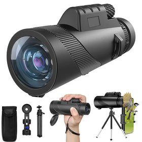 EOQIFJM monocular front view showing lens and compact design for clear viewing