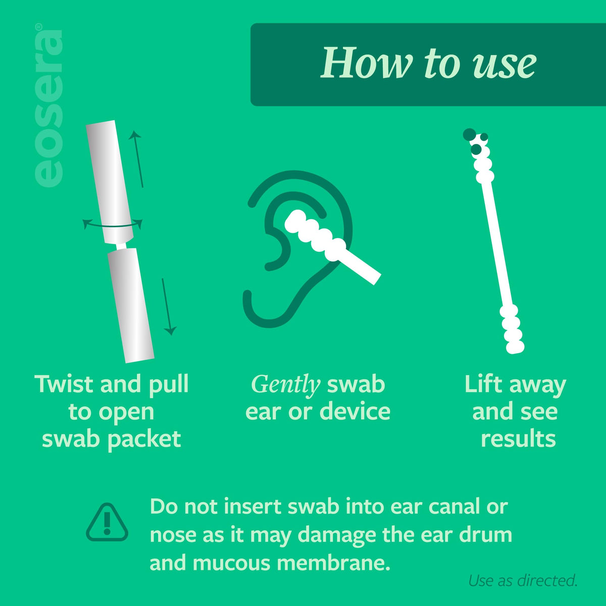Eosera Swabeeze hearing aids cleaning for outer ear hygiene