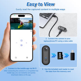 eovas 64GB included storage supports longer shoots on adventures