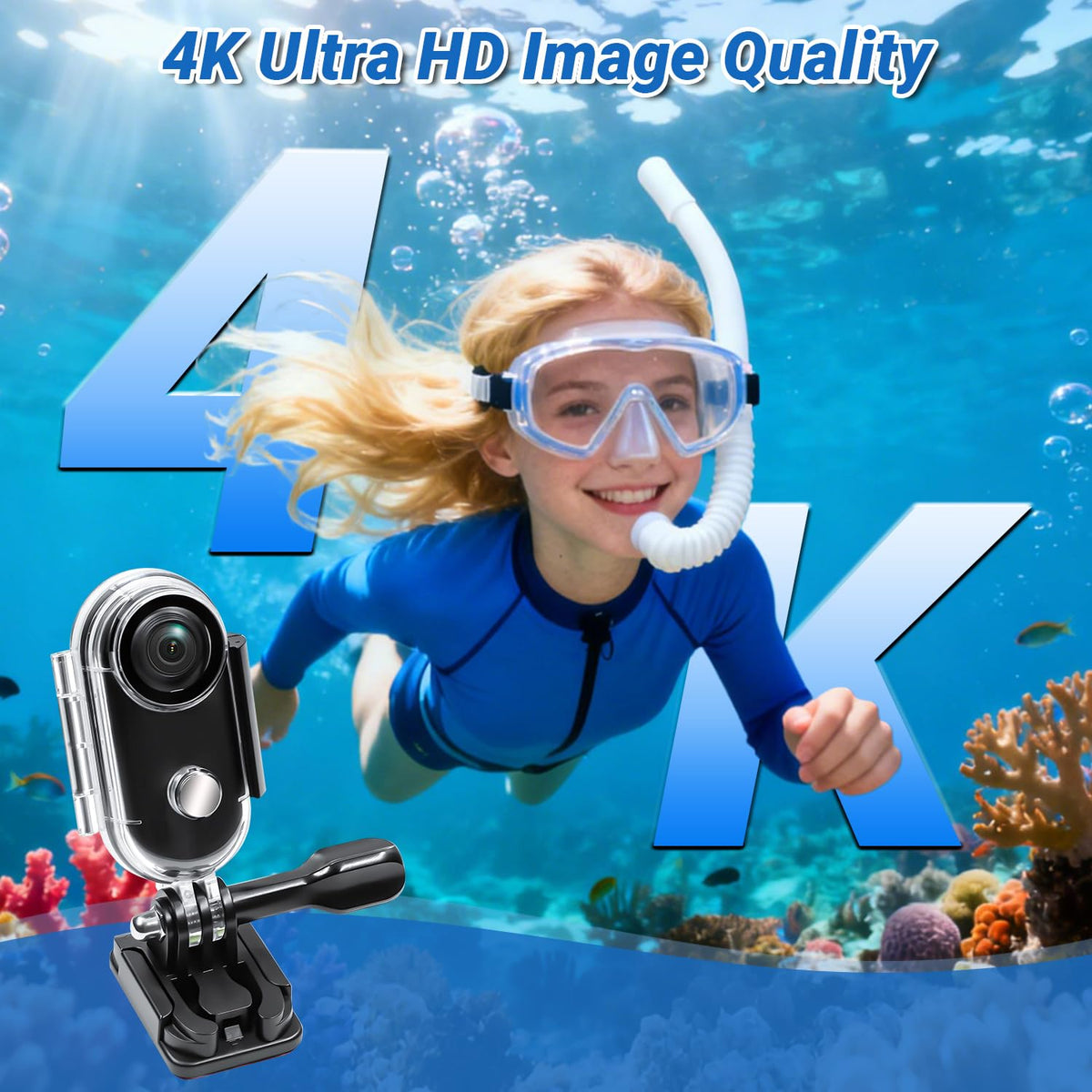 eovas thumb-size 4K camera on body for hands-free filming