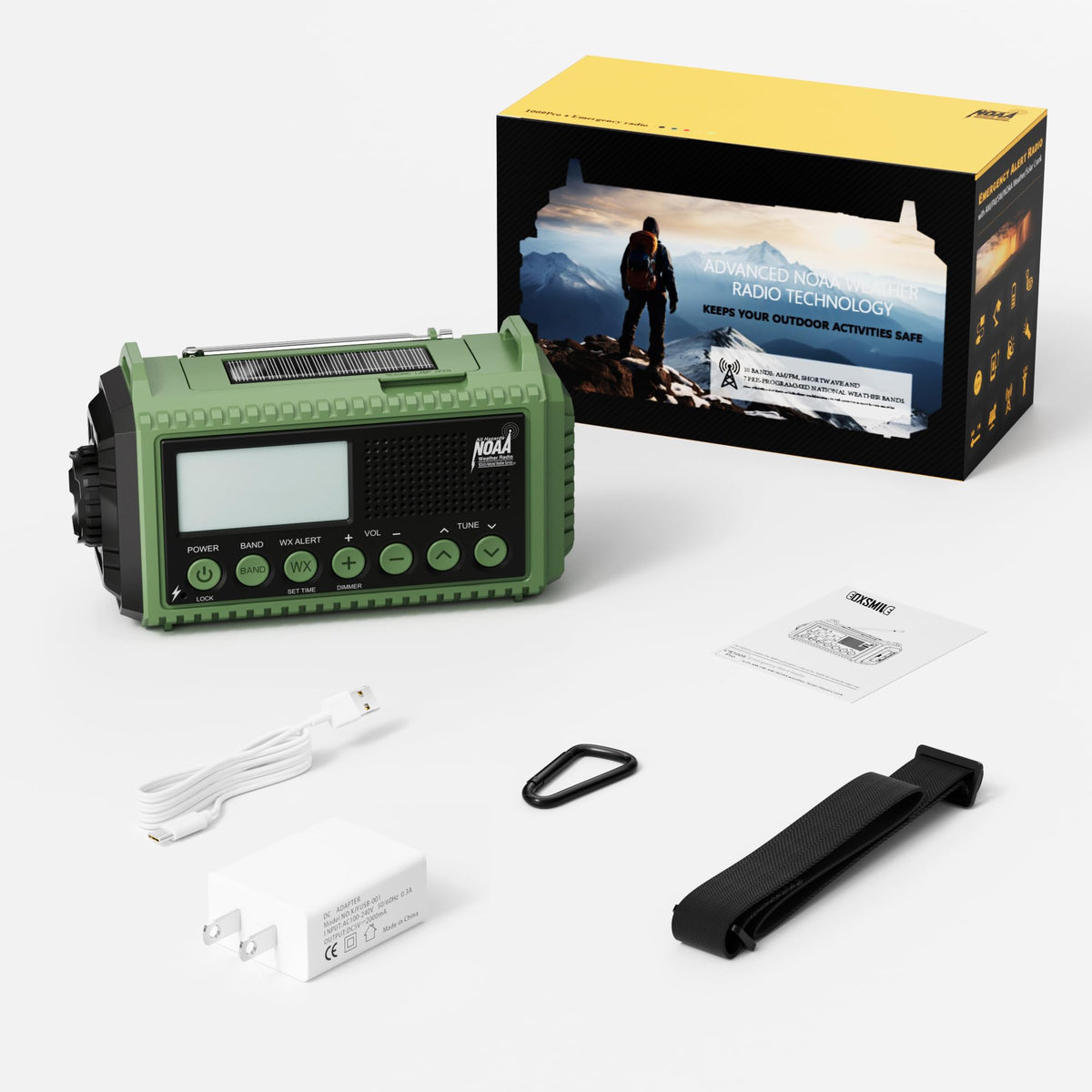 Eoxsmile placed on campsite table with lamp on, useful outdoor lighting benefit