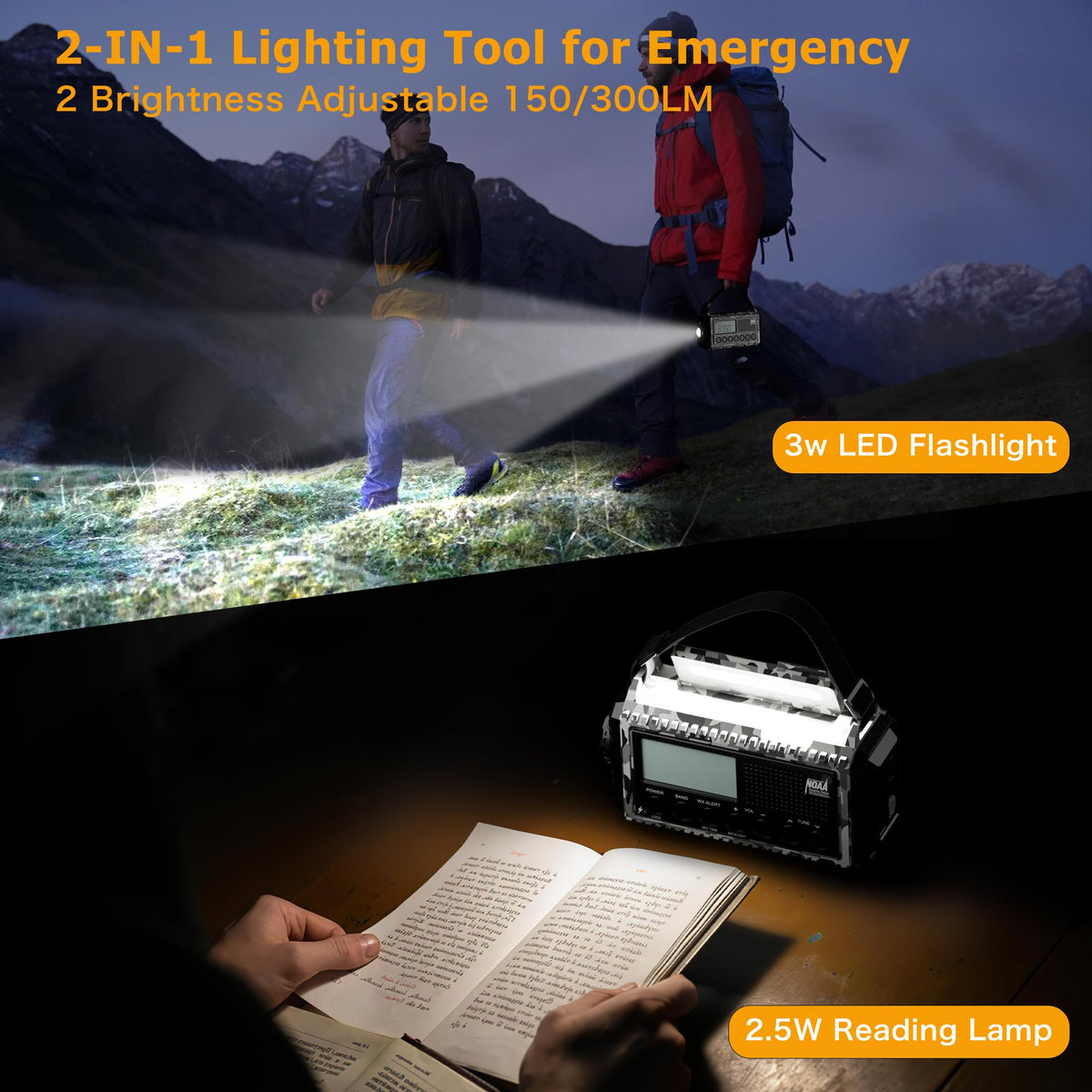 Eoxsmile flashlight beam in dark highlighting long-range illumination