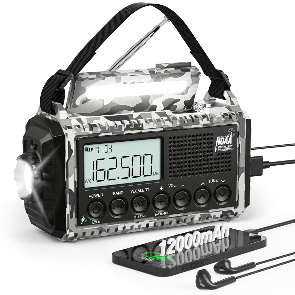 Eoxsmile front view showing radio face and built-in speaker for clear alerts
