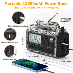 Eoxsmile hand crank detail demonstrating manual charging when off-grid