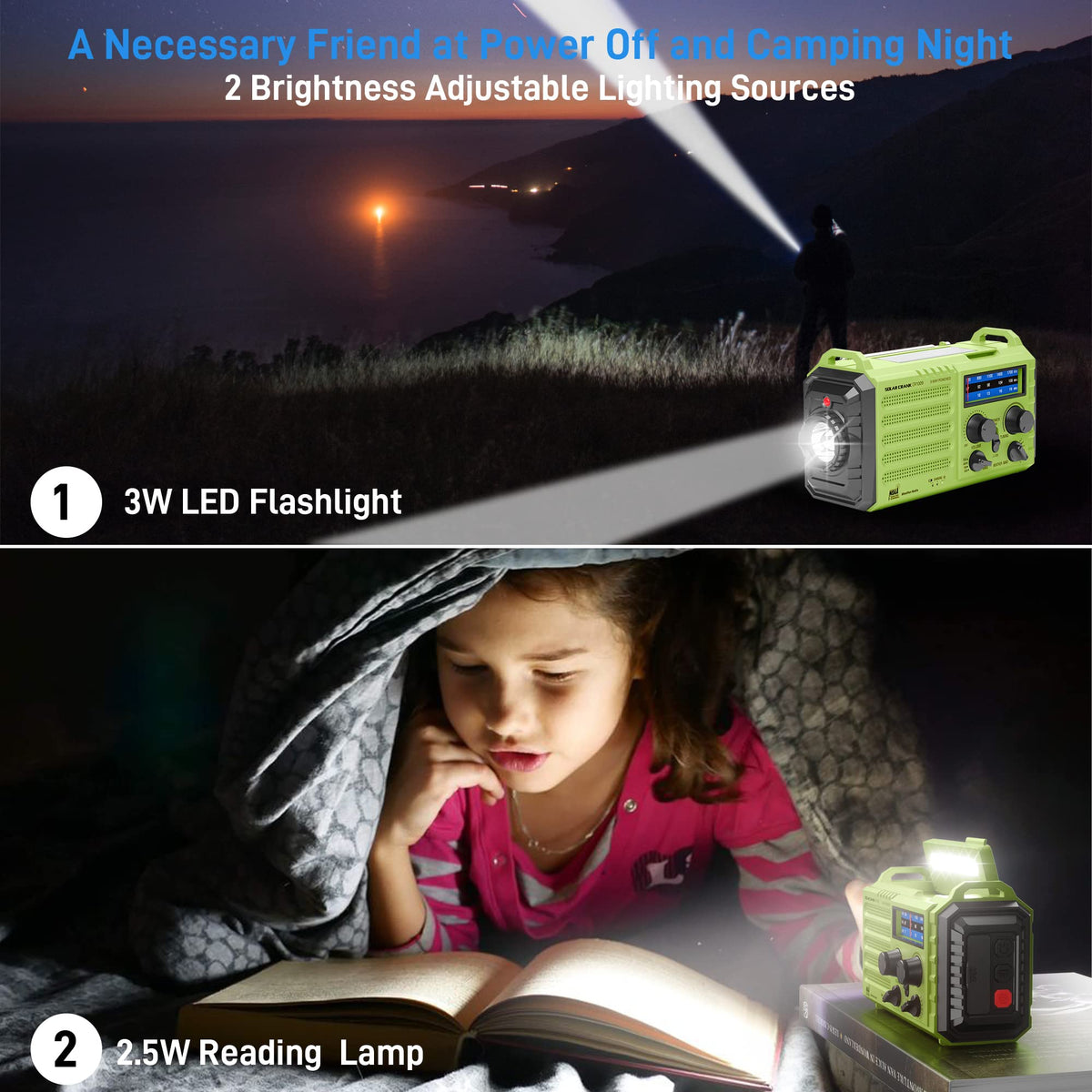 Eoxsmile bright LED flashlight beam illuminating a dark path for clearer vision